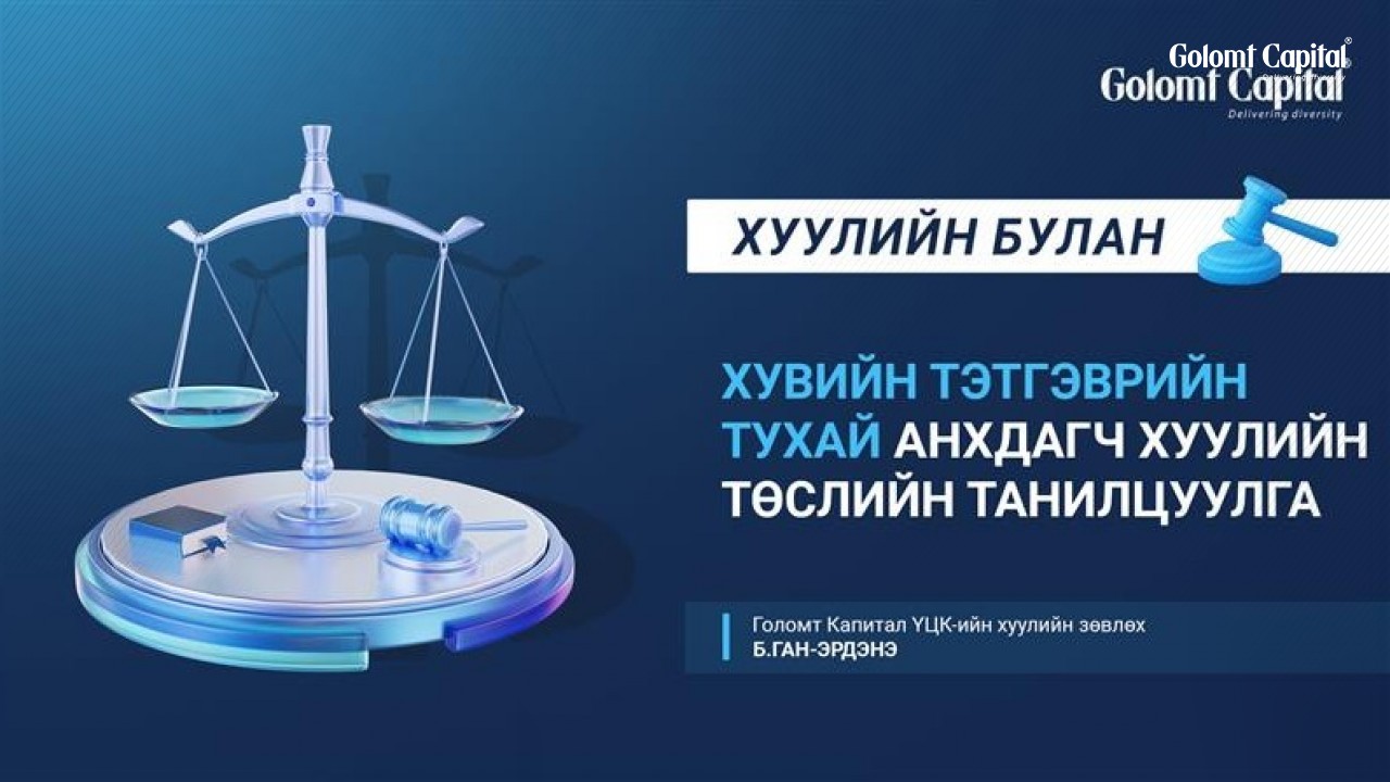 Хувийн тэтгэврийн тухай анхдагч хуулийн төслийн танилцуулга