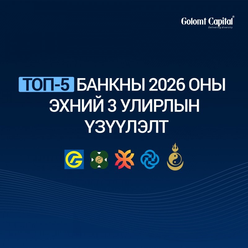 ТОП-5 БАНКНЫ 2026 ОНЫ ЭХНИЙ 3 УЛИРЛЫН ҮЗҮҮЛЭЛТ 